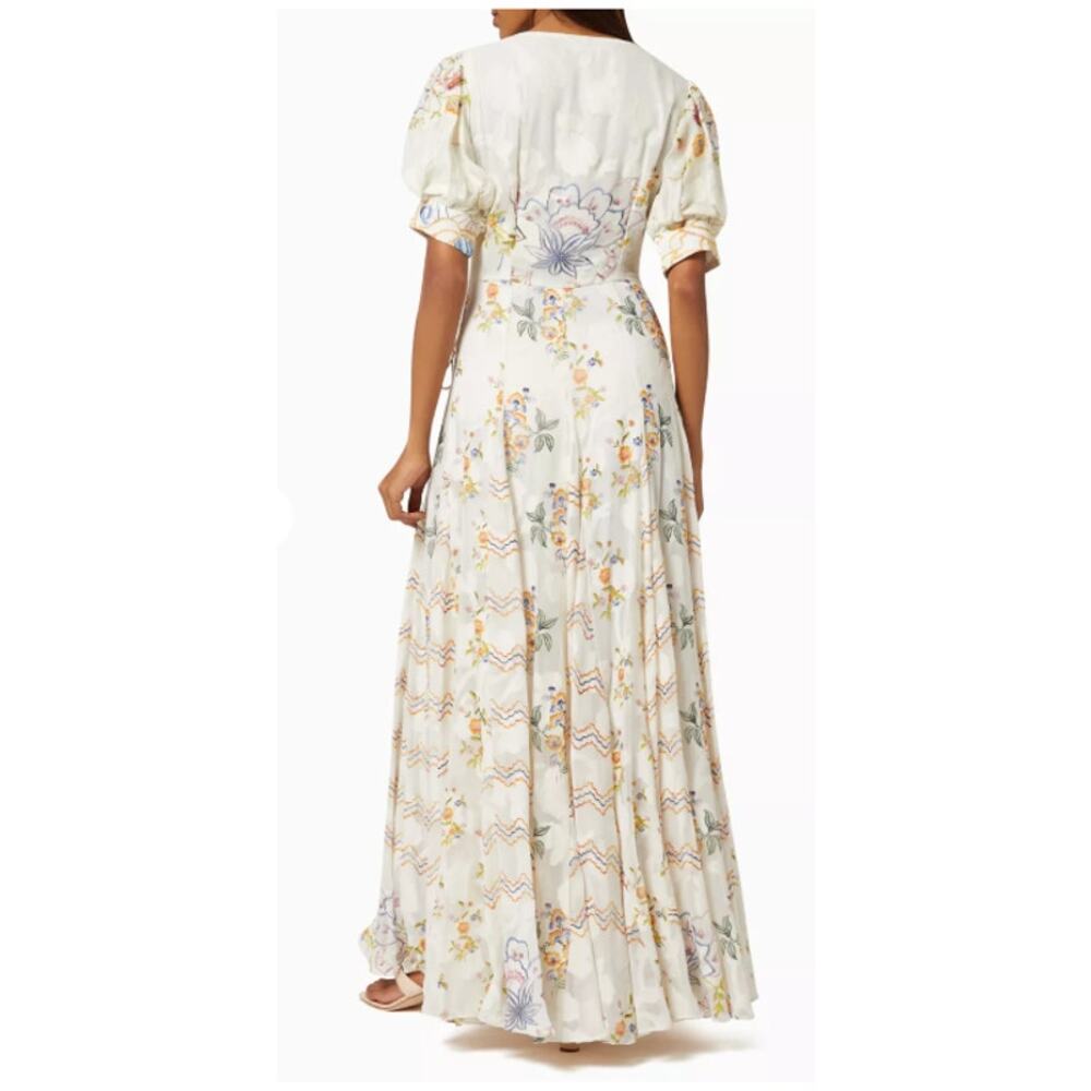 Hemant & Nandita Hoor Overlap Godet Maxi Dress Size Small New with Tags - Picture 9 of 15
